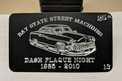 Engraved auto specialty item, Engraver's Den