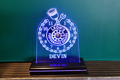 Engraved Clock from Engraver's Den