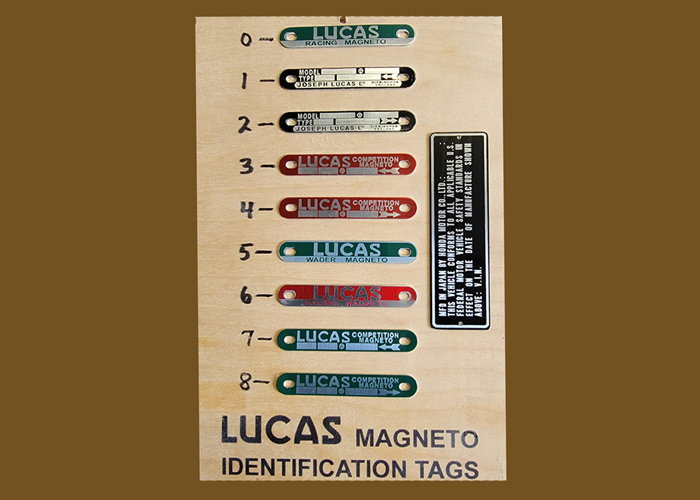 Custom engraved magneto id tags, Engraver's Den