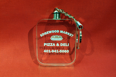 Engraved promotional keychains, Engraver's Den