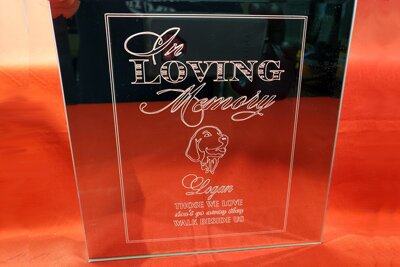 Engraved pet memorial plaque, Engraver's Den Engraved pet memorial plaque, Engraver's Den
