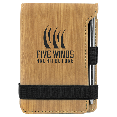 Engraved promotional notepad with pen, Engraver's Den